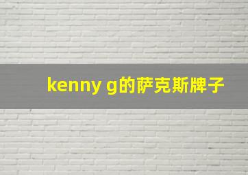 kenny g的萨克斯牌子